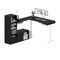 Bestar Bestar Viva 72W L-Shaped Standing Desk with Dual Monitor Arm and Storage in black 19853-18 - alternate 2
